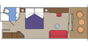 Plan Cabine avec balcon - MSC Musica