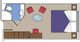Plan Cabine vue mer - MSC Musica